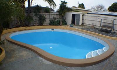 Completed repainted customer swimming pool
